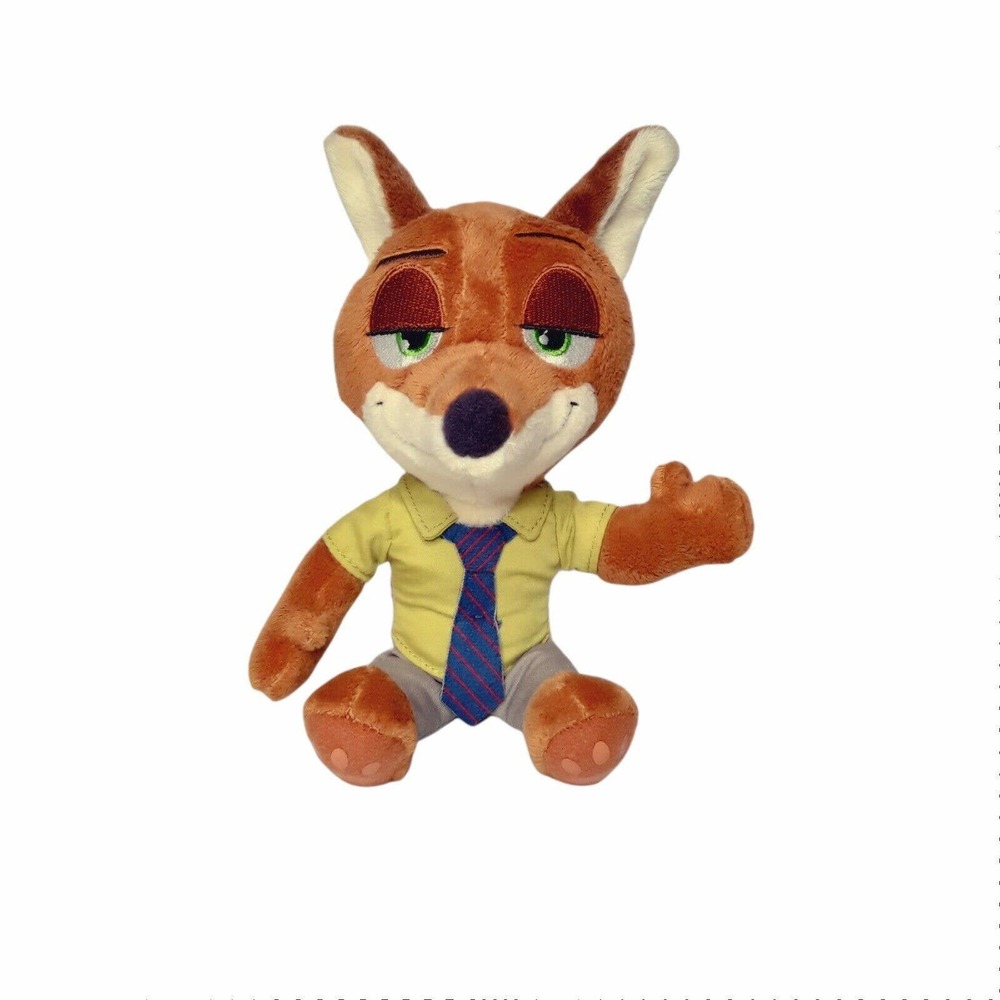 Disney Zootopia Nick Wilde Fox Beanie Plush 8" Stuffed Animal Soft Toy TOMY